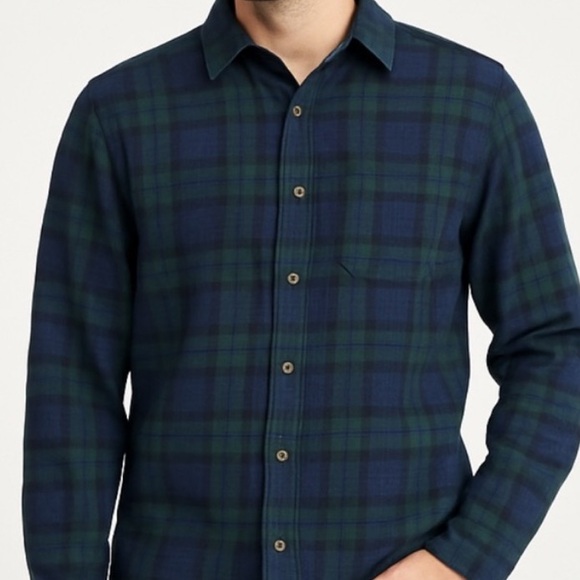 L.L. Bean Other - NWT L.L. Bean Traditional Fit Navy Green Medium Scotch Plaid Flannel Shirt